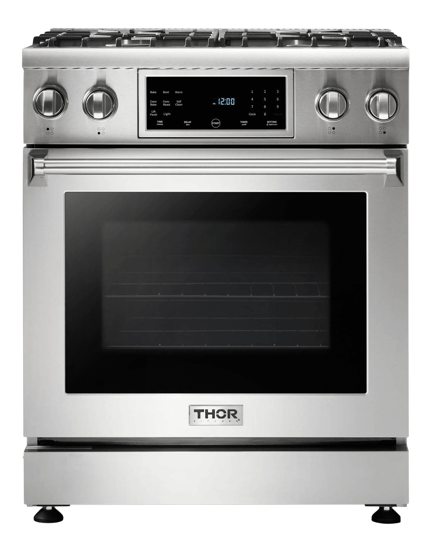 Propane Home Ranges Thor Kitchen 30-inch Tilt Panel Professional Liquid Propane Range ...