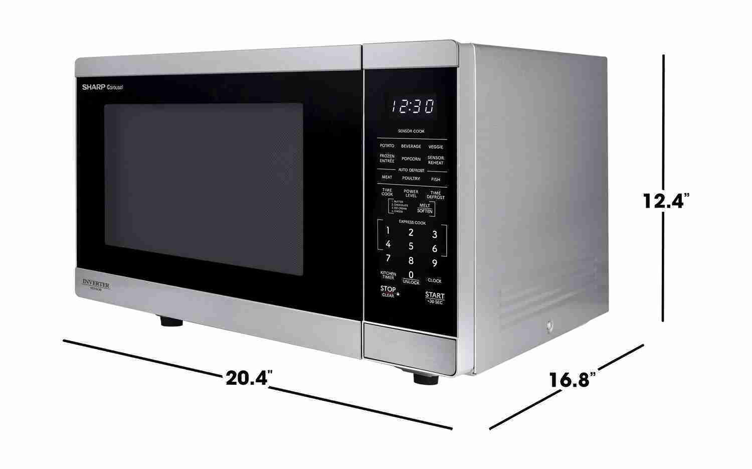 Sharp 1. 4 cu. ft. 1100W Stainless Steel Countertop Microwave Oven with ...