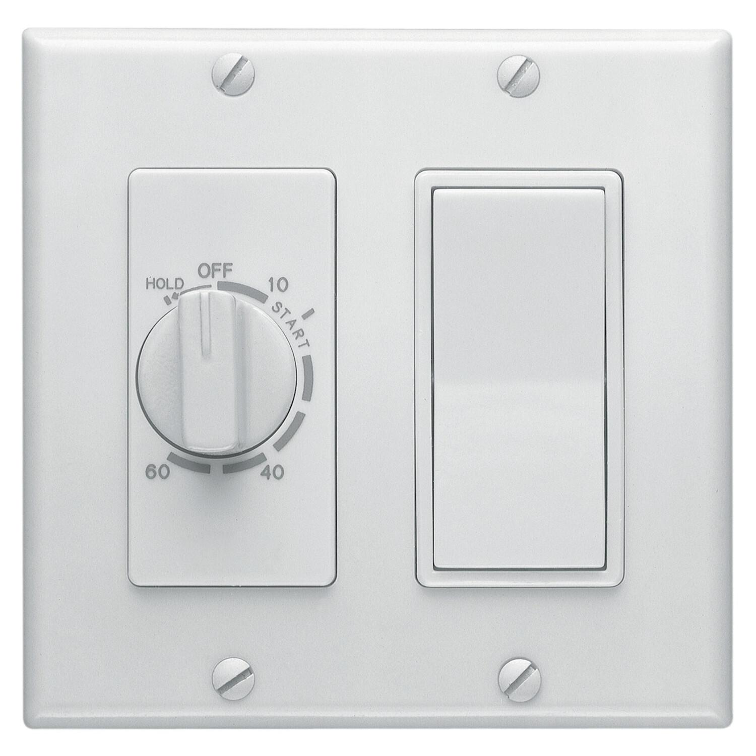 Broan-NuTone 60-Minute Time Control w/ 1-Rocker Switch, White ...